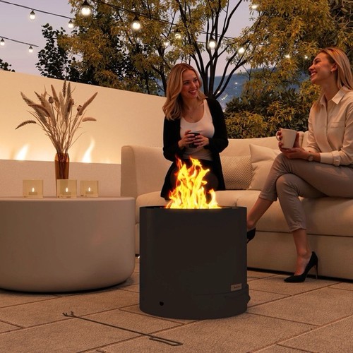 Rattan gas fire pit - gas,