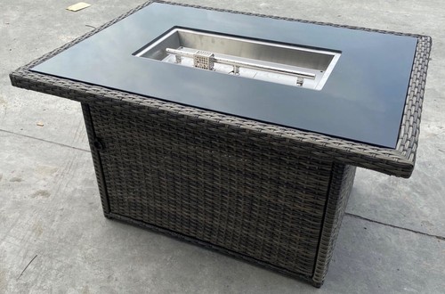 New brown rattan - new, firepit