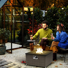 Outsunny 13 KW Rattan Gas Fire