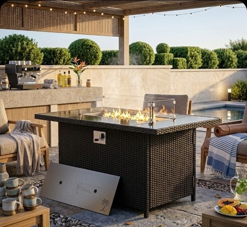 Outdoor propane gas fire - outdoor, pit